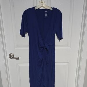 Sonoma Blue Maternity Wrap Dress